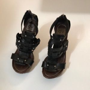 Dolce Vita Black leather wedge heel